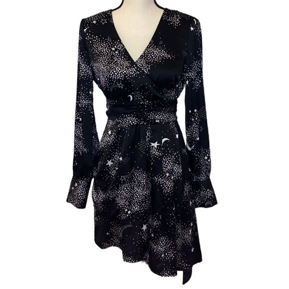 Bar III NWT Star-Print Asymmetrical Dress - Picture 2 of 10